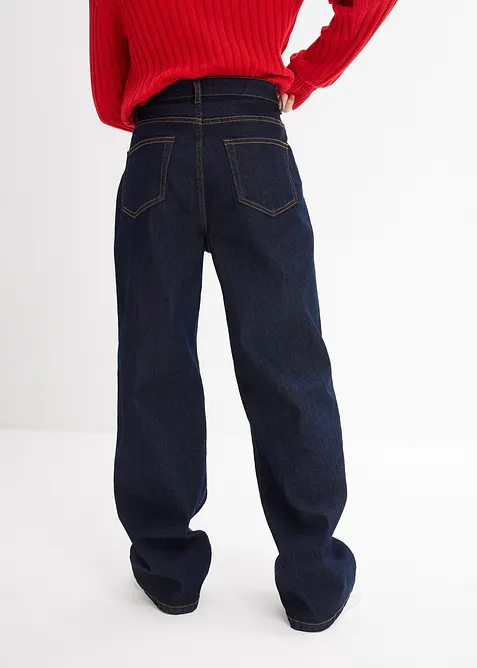 Jeans wide leg, vita media, bonprix