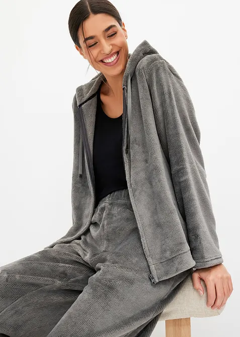 Tuta da casa in pile morbido, bonprix