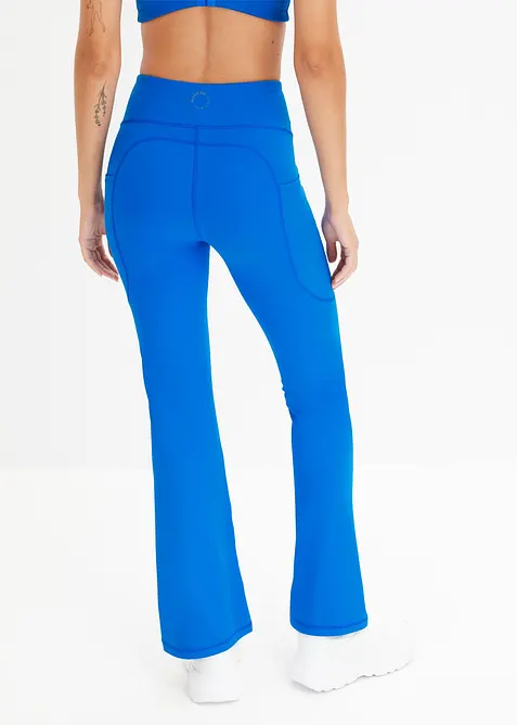 Leggings sportivi comodi con tasca per il cellulare, svasati, bonprix