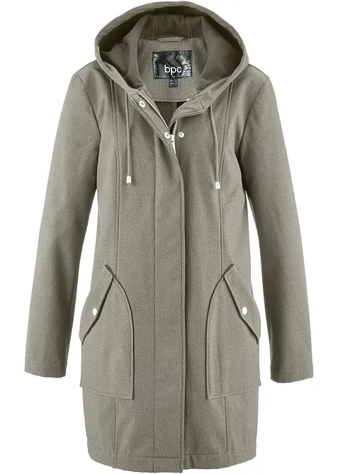 Parka in softshell con cappuccio, bonprix