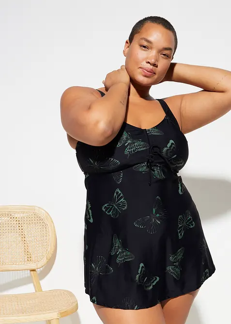 Tankini lungo con scollatura a V (set 2 pezzi), bonprix