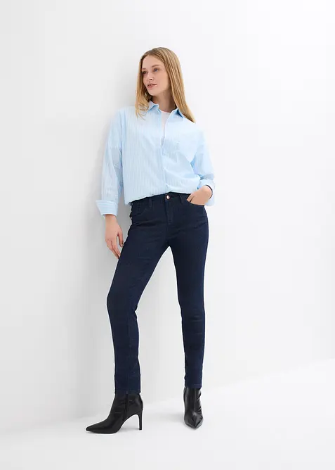 Jeans skinny in cotone biologico, vita media, bonprix