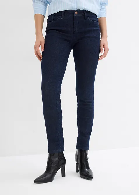 Jeans skinny in cotone biologico, vita media, bonprix