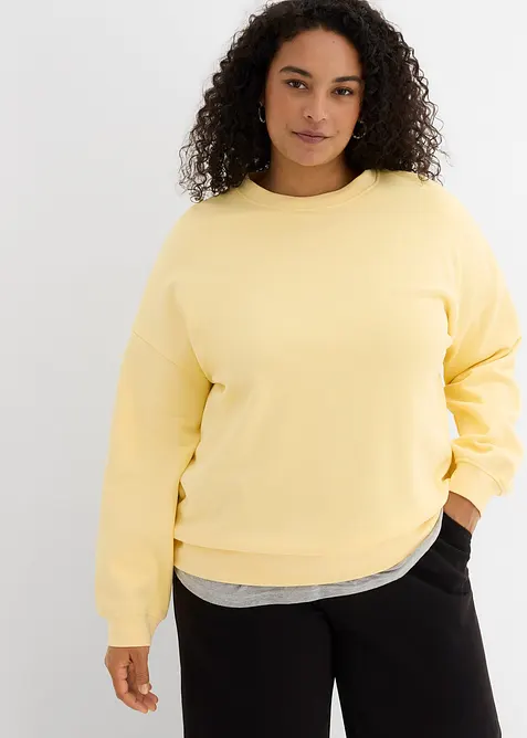 Felpa oversize in puro cotone, bonprix