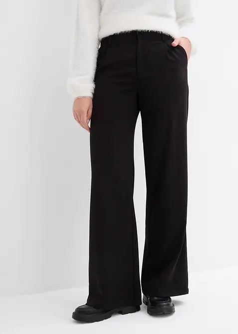 Pantaloni larghi con pinces in misto viscosa, bonprix