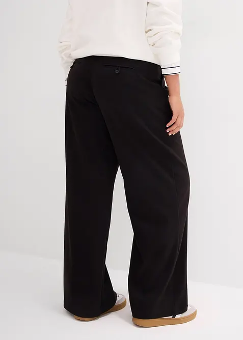 Pantaloni larghi con pinces in misto viscosa, bonprix