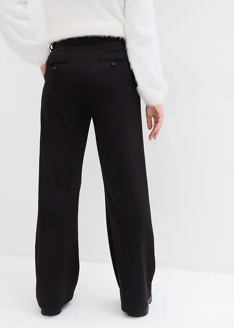 Pantaloni larghi con pinces in misto viscosa, bonprix