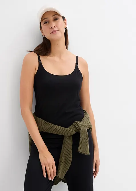 Top da allattamento in cotone biologico (pacco da 2), bonprix