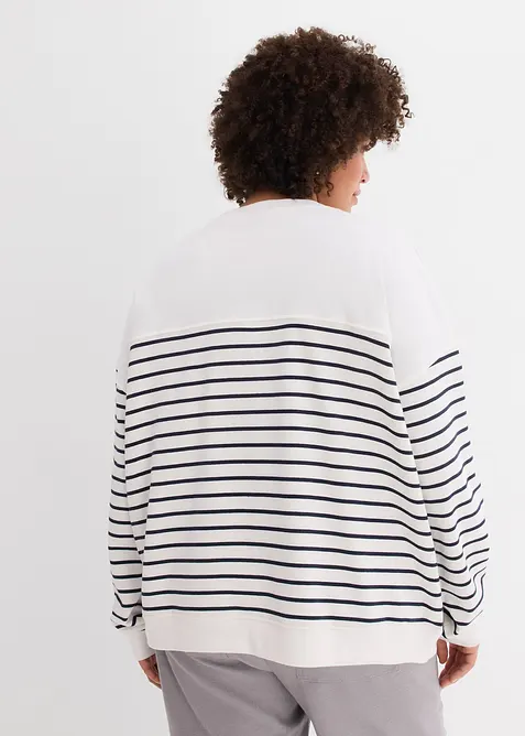 Felpa oversize in misto cotone, bonprix