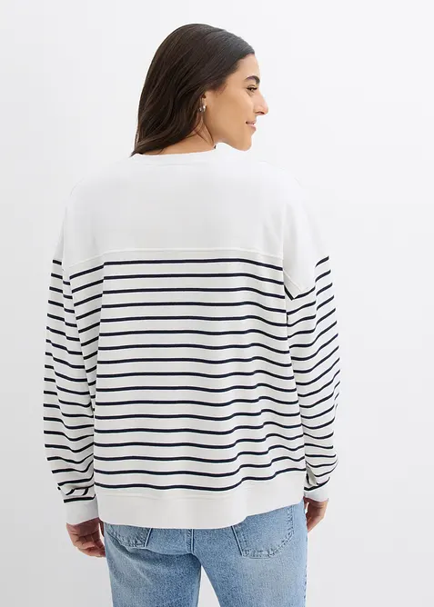 Felpa oversize in misto cotone, bonprix