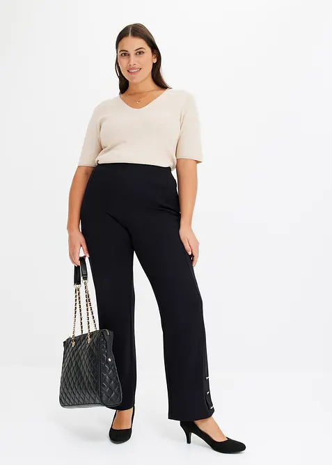 Pantaloni in jersey punto di Roma, bonprix