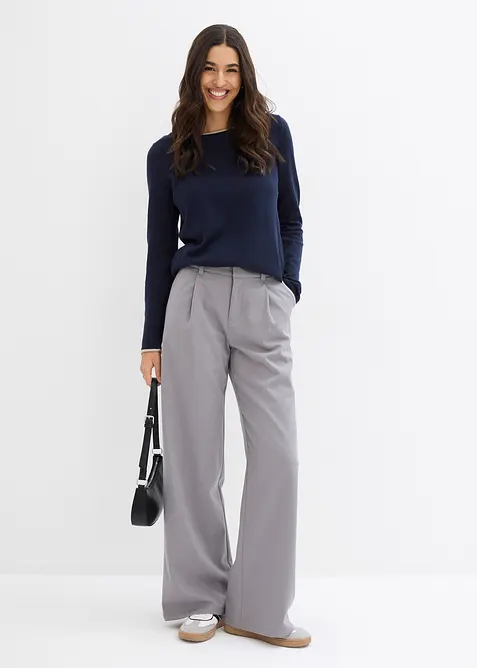 Maglione in filato fine misto cotone, bonprix