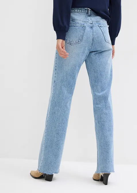 Jeans wide leg lunghi, vita alta, bonprix