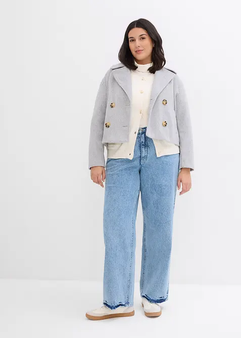 Giacca corta in simil lana, bonprix