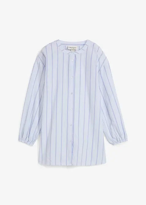 Camicia lunga in popeline di cotone, bonprix
