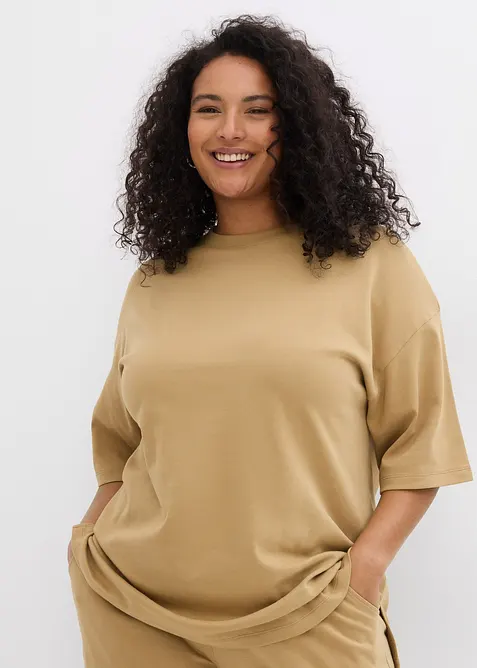 Maglia lunga in interlock, bonprix