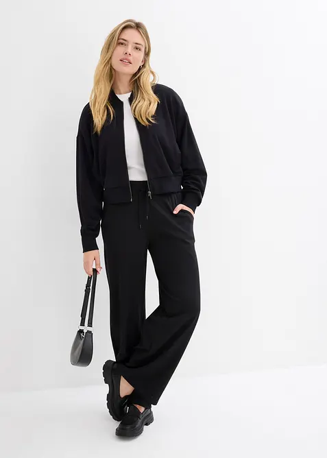 Pantaloni in jersey interlock, bonprix