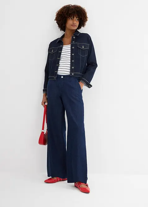 Jeans elasticizzati straight, a vita media, bonprix