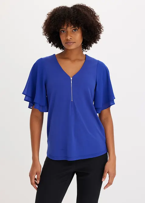 Maglia con maniche in chiffon, bonprix