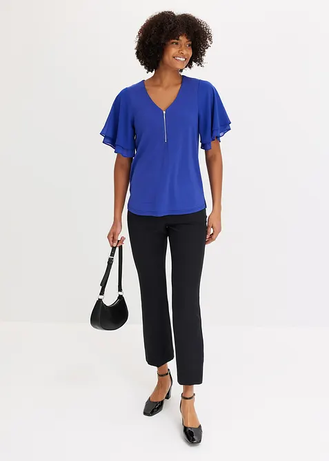 Maglia con maniche in chiffon, bonprix