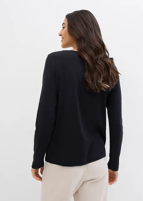 Maglia a maniche lunghe in puro cotone biologico, bonprix