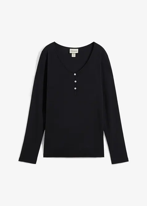 Maglia a maniche lunghe in puro cotone biologico, bonprix