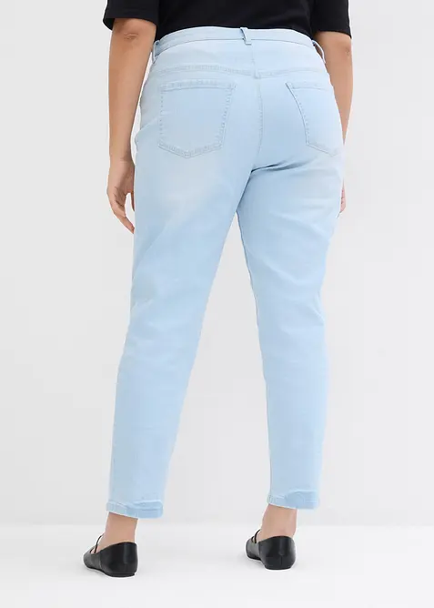 Mom jeans cropped, vita alta, bonprix
