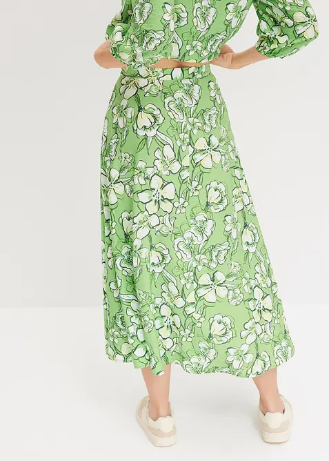 Gonna midi in misto viscosa fluente, bonprix