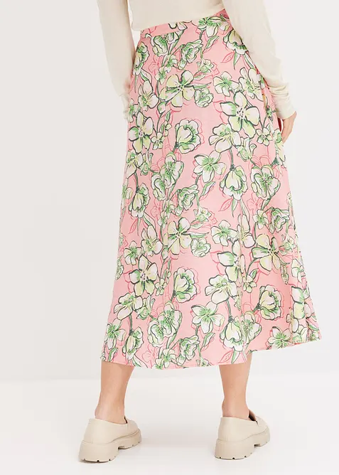 Gonna midi in misto viscosa fluente, bonprix