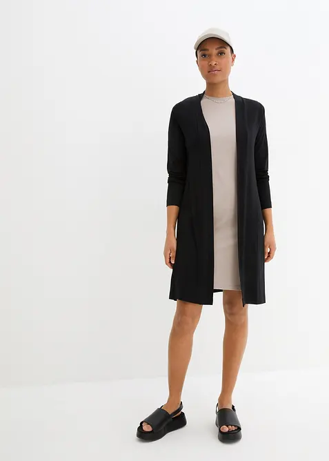 Cardigan lungo in morbido misto viscosa, bonprix