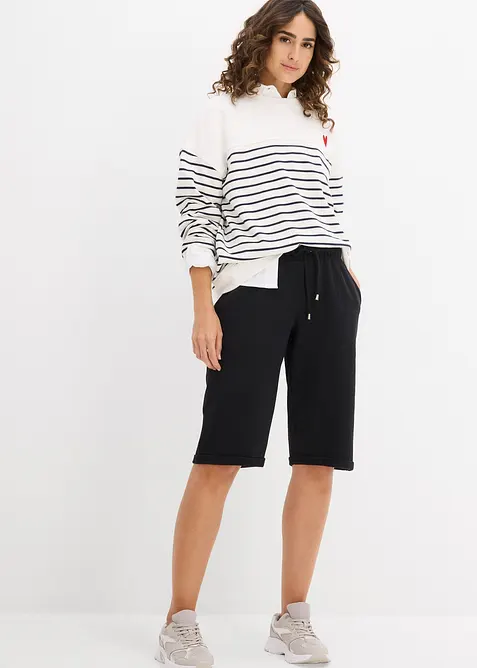 Felpa oversize in misto cotone, bonprix