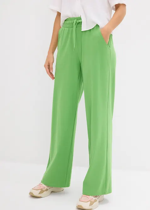 Pantaloni in jersey interlock, bonprix