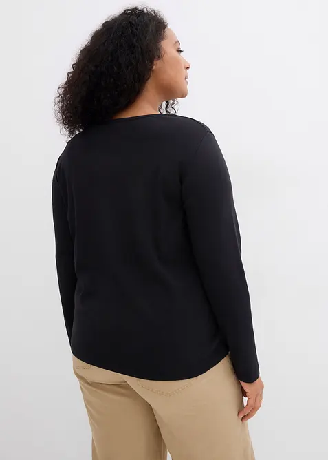 Maglia a maniche lunghe in puro cotone biologico, bonprix