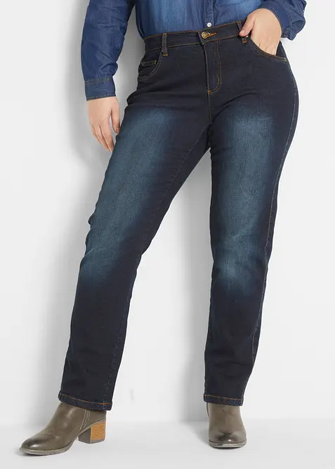 Jeans elasticizzati straight, vita media, bonprix