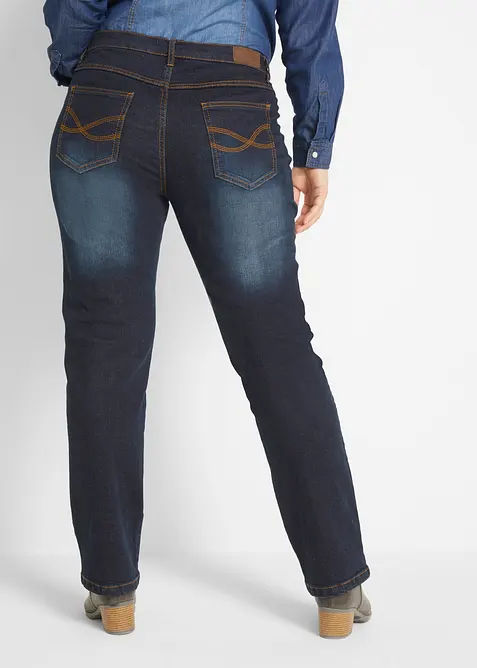 Jeans elasticizzati straight, vita media, bonprix
