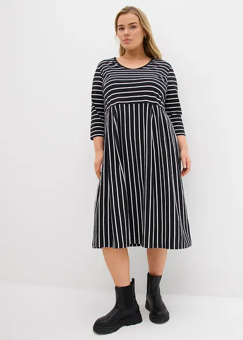 Abito midi in jersey di cotone, bonprix