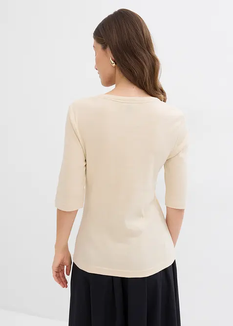 Maglia a costine con cotone biologico (pacco da 2), bonprix