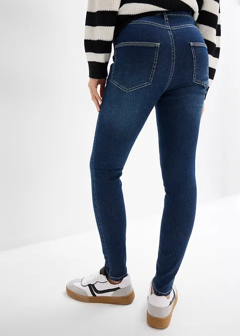 Jeans skinny elasticizzati cropped, a vita media, bonprix