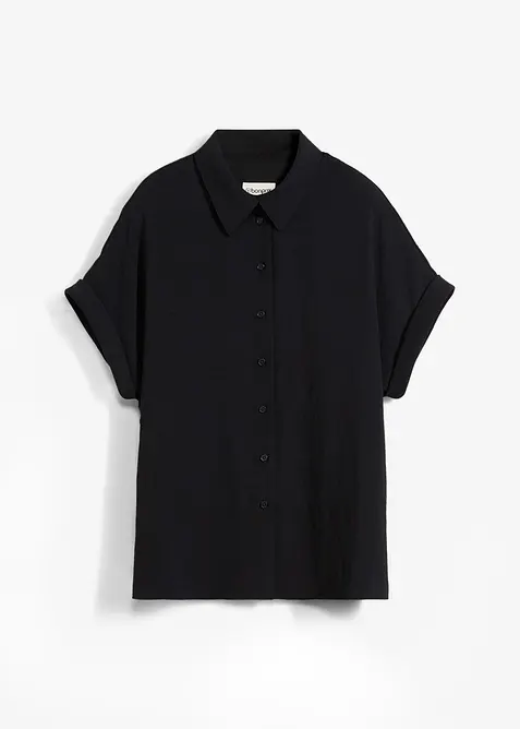 Blusa oversize in cr&ecirc;pe strutturato, bonprix