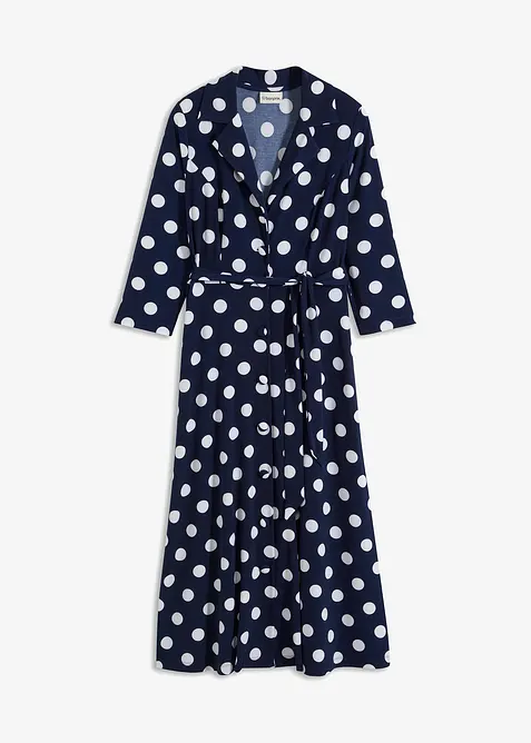 Abito chemisier con cintura da annodare, bonprix