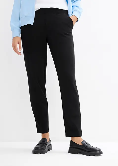 Pantaloni effetto neoprene con cinta comoda, bonprix