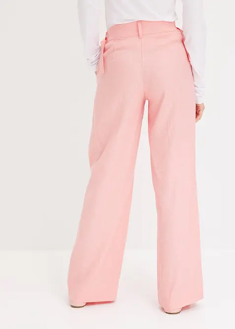 Pantaloni a palazzo in misto lino leggero, bonprix