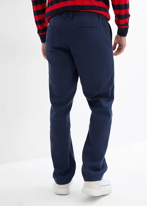 Pantaloni chino in puro cotone straight, relaxed fit, bonprix