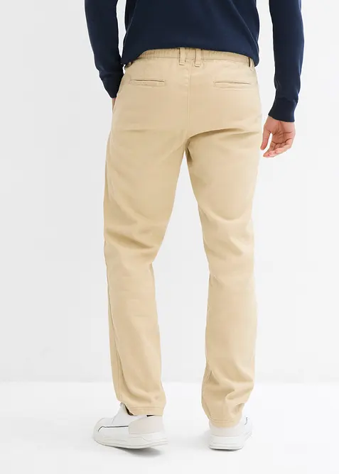 Pantaloni chino in puro cotone straight, relaxed fit, bonprix