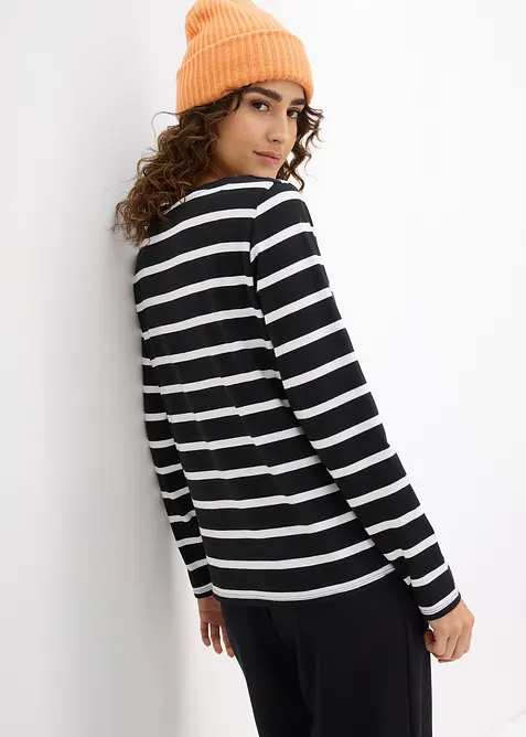 Maglia serafino in puro cotone biologico, bonprix