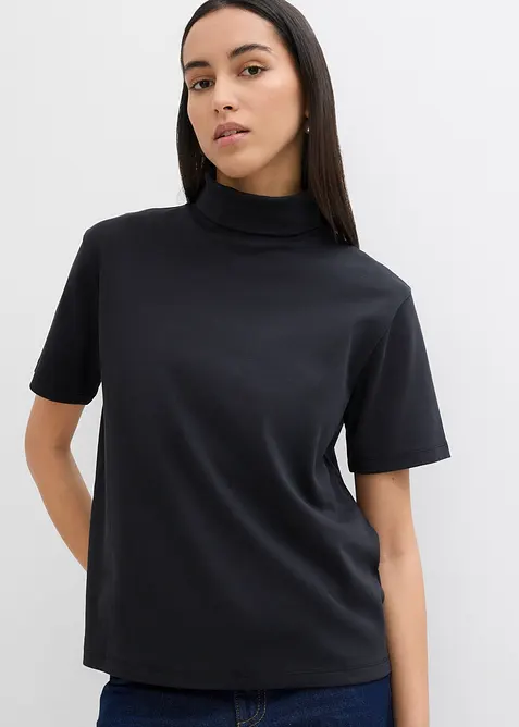 Maglia a collo alto in puro cotone biologico, bonprix