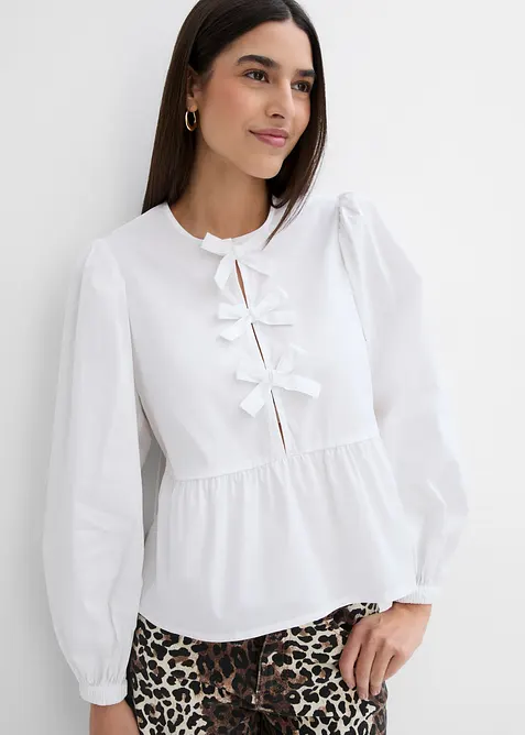 Blusa con fiocchetti, bonprix