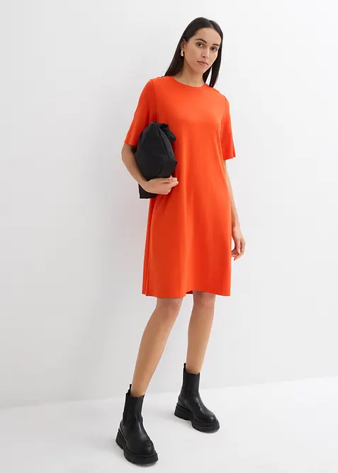 Abito svasato in maglina di misto viscosa, bonprix