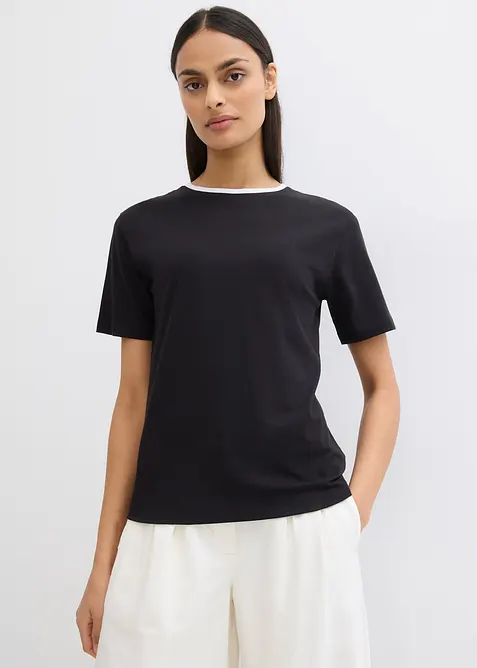 T-shirt con dettaglio a contrasto, bonprix