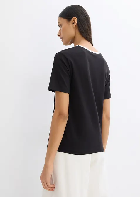 T-shirt con dettaglio a contrasto, bonprix